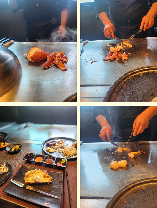 바닷가재와 해산물 조리모습