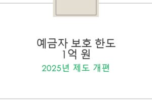 예금자 보호 한도 1억 원